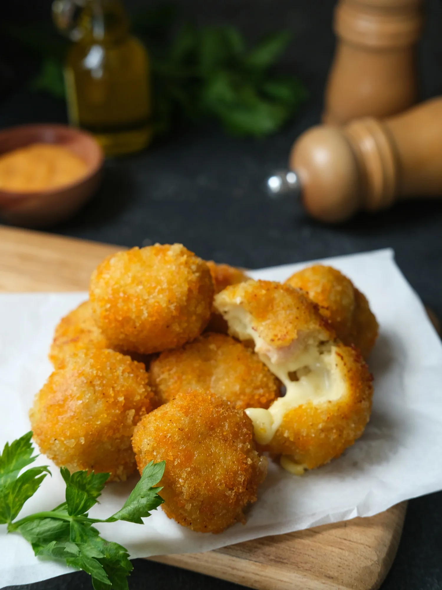 Delicious Bitterballen, typical Dutch snacks